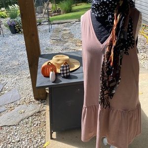 Summer V Neck.low waisted.sleeveless dress. Size L